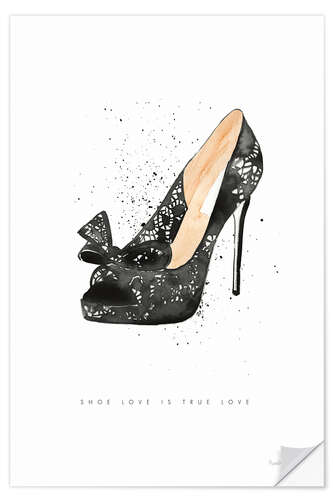 Wandsticker Stiletto - Shoe love is true love