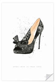 Adesivo murale Stiletto - Shoe love is true love