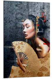 Aluminium print Portrait of a Geisha