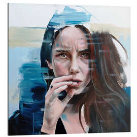 Magnettafel Portrait of beautiful sad woman