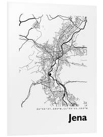 Foam board print City map of Jena