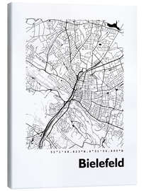 Canvas print City map of Bielefeld