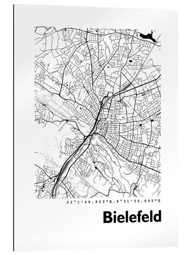 Gallery Print Stadtplan von Bielefeld