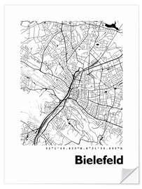 Sticker mural City map of Bielefeld