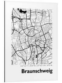 Tableau en aluminium City map of Brunswick