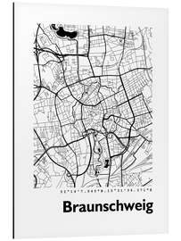 Magnettafel Stadtplan von Braunschweig