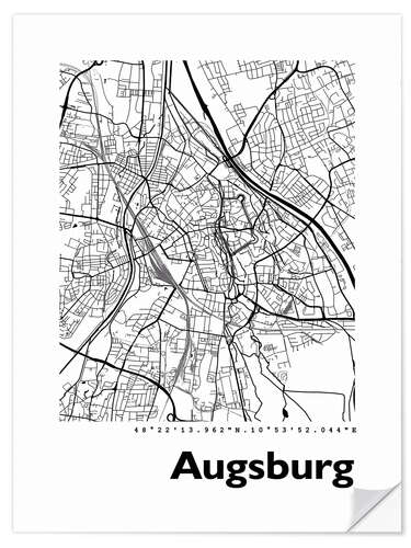 Sisustustarra City map of Augsburg