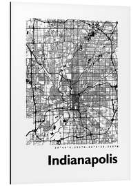 Quadro em alumínio Indianapolis city map