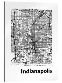 Cuadro de plexi-alu Indianapolis city map