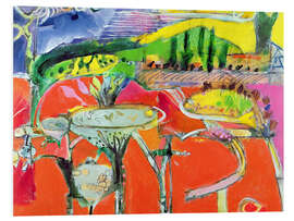 Foam board print Orvieto landscape, 1997