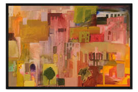 Gerahmter Kunstdruck Die spanische Stadtburg Alhambra