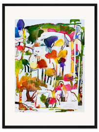 Gerahmter Kunstdruck Arboretum - ein botanischer Garten