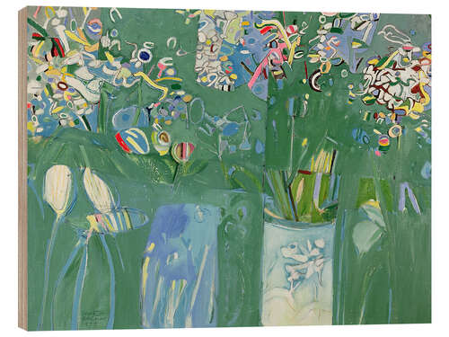 Wood print Wildflowers, 1979