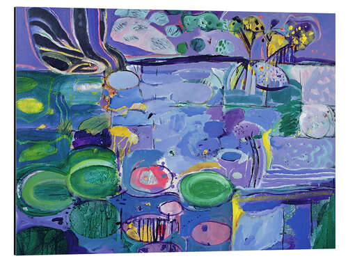 Print på aluminium Lily pond at Giverny, 1992