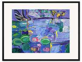 Gerahmter Kunstdruck Seerosenteich in Giverny, 1992