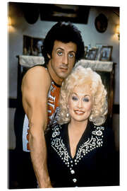 Acrylglasbild Sylvester Stallone And Dolly Parton