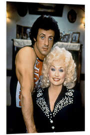 Tableau en PVC Sylvester Stallone et Dolly Parton