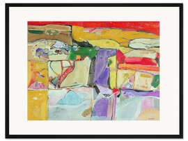 Gerahmter Kunstdruck Lavendelfeld in der Provence, 2008