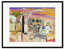 Ingelijste kunstdruk Derelict house in Greece, 2008