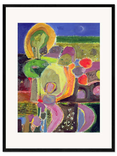 Impression artistique encadrée Evening in the garden, 2004