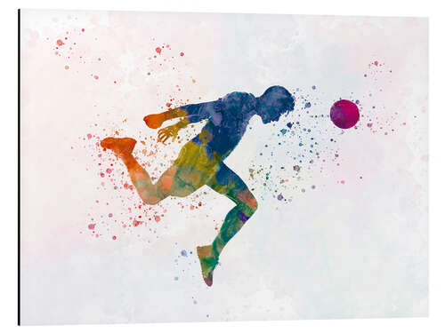 Aluminium print Soccer player III