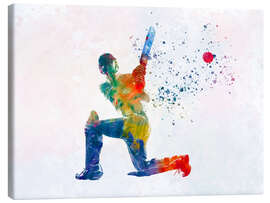 Canvas print Cricket player II