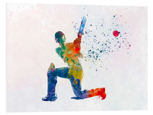 Foam board print Cricket player II