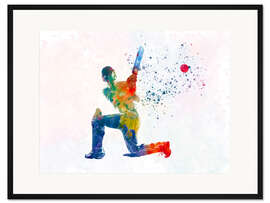 Gerahmter Kunstdruck Kricketspieler II