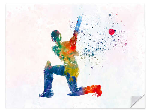 Wall sticker Cricket player II