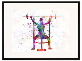Gerahmter Kunstdruck Hanteltraining II