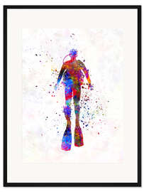 Gerahmter Kunstdruck Taucher III