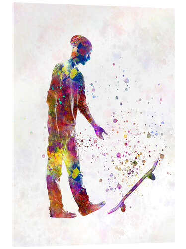 Stampa su vetro acrilico Skateboarder