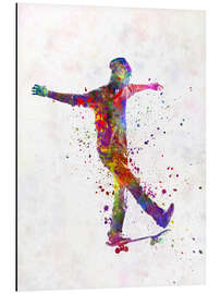 Aluminium print Skateboarder III