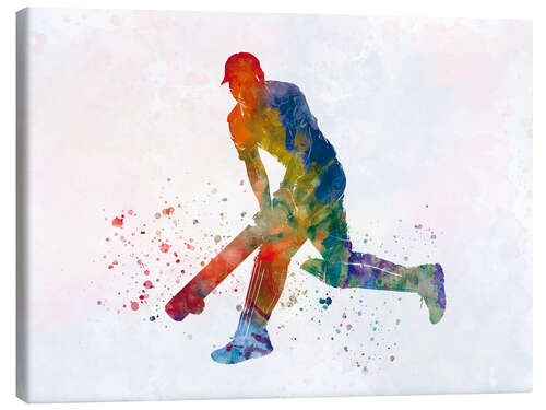 Tableau sur toile Cricket player I