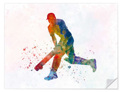 Sticker mural Cricket player I