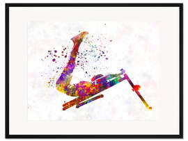 Gerahmter Kunstdruck Fitnessübung VII