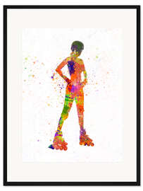 Gerahmter Kunstdruck Inline-Skaterin I