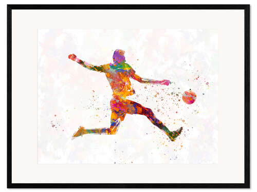 Framed art print Soccer player I