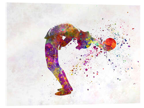Tableau en verre acrylique Fitness exercise with a ball III