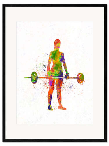 Impression artistique encadrée Dumbbell exercise VII