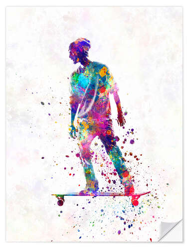 Selvklebende plakat Skateboarder II