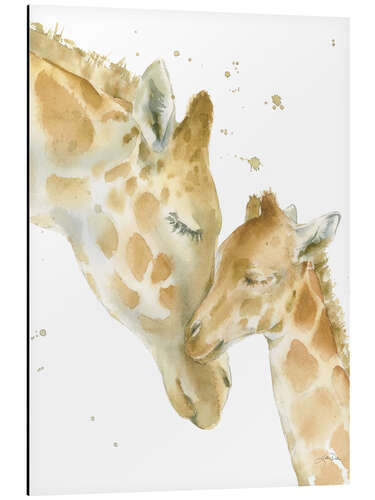 Aluminium print Giraffe Love