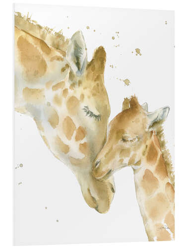 Foam board print Giraffe Love