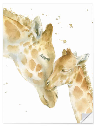 Naklejka na ścianę Giraffe Love