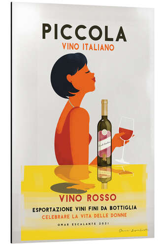 Aluminium print Vintage Vino Rosso I