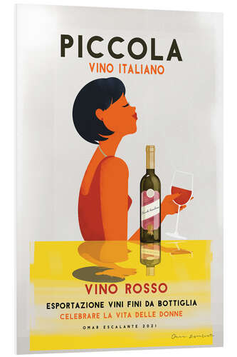 Tableau en PVC Vintage Vino Rosso I