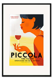 Gerahmter Kunstdruck Vintage Vino Rosso II - Omar Escalante