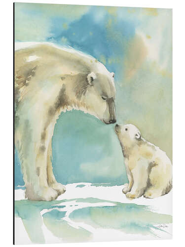 Stampa su alluminio Polar Bear Love