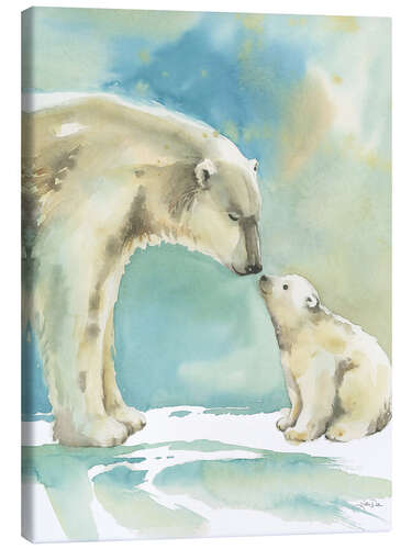 Tableau sur toile Polar Bear Love