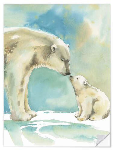 Autocolante decorativo Polar Bear Love